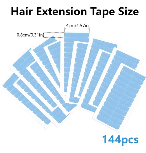Extensiones De Cabello Con Cinta Opvixi 144 Pzs 1.6×0.3 In