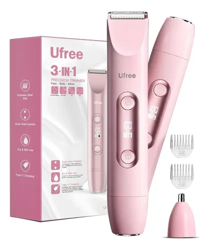 Depiladora Ufree Elactrica Doble Cabezal 3 En 1 Impermeable