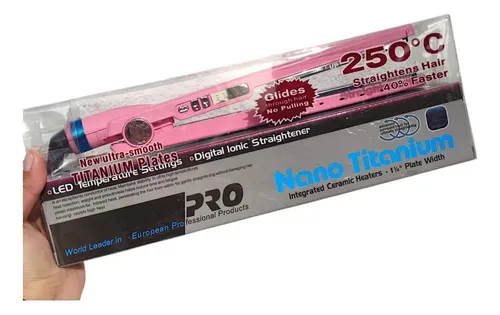 Plancha Pelo Nano Titanium Rosa Digital 250°c Pro Color Violeta