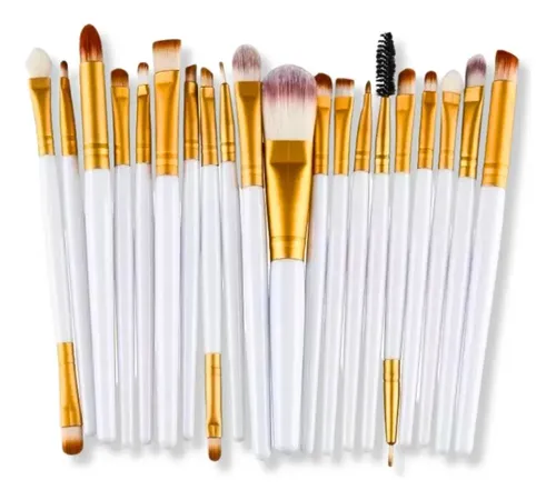 Set 20 Brochas Maquillaje Artístico Sintéticas Rostro
