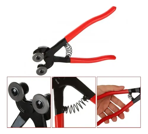 Alicate Cortador De Vidrio Pesado Con Doble Rodillo