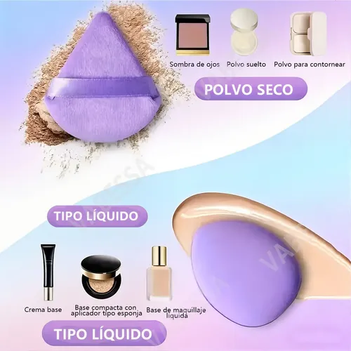 Jf- 16 Pcs Set De Esponjas Para Maquillaje Incluye .