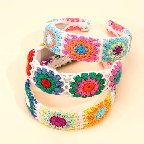 Accesorios Para El Pelo Tejidos Flores Pack X3
