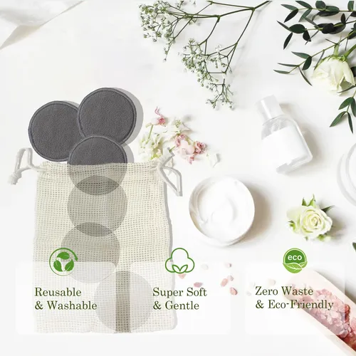 Discos De Algodón Reutilizables Minasuki Con Carbón Vegetal