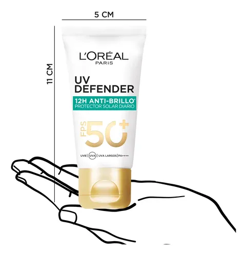 Loreal Paris Uv Defender Crema Anti Brillo Fps50 40g S/color