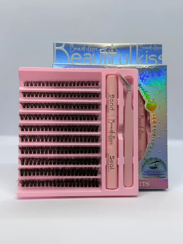 Set Pestañas Postizas Diy Beautifulkiss Adhesivo Sellador