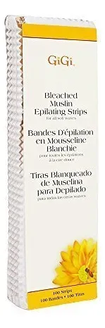 Wax Strips Gigi 0640, Muselina Blanqueada, 100 Unidades