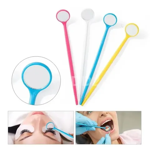 Mini Espejo Extensión De Pestañas Y Dentista Plástico Oferta
