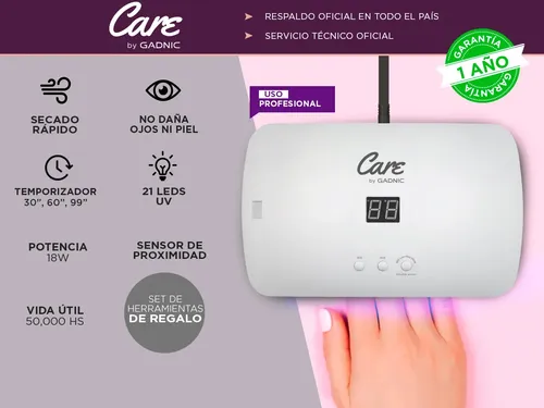 Lampara Uv Led Uñas Semipermanentes Gelificadas Gadnic Pro