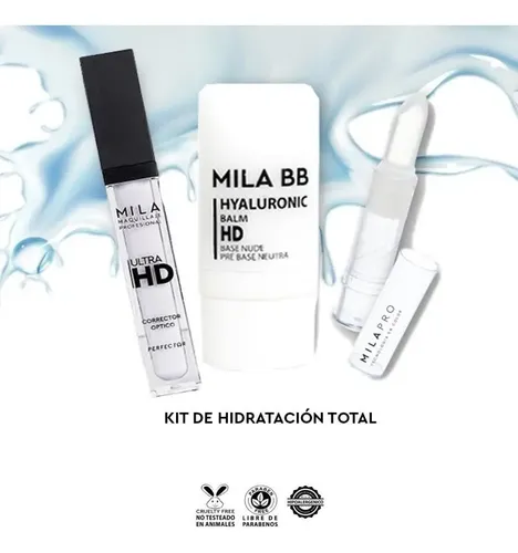 Kit De Maquillaje Hidratación Total Mila Marzi Profesional