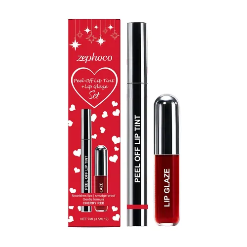 Set De Delineador Y Esmalte Labial Rojo Cereza