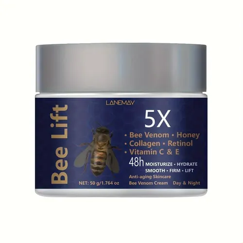 Crema Facial Antiarrugas Intensiva Con 5x Colágeno Y Retinol