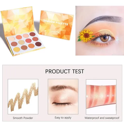 Paleta De Sombras Con Glitter 12 Colores