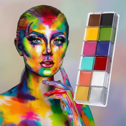 Paleta Maquillaje Artístico Cremoso Al Aceite Paris Night