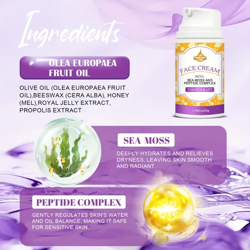 Crema Facial Hidratante Con Aceite De Oliva Y Miel