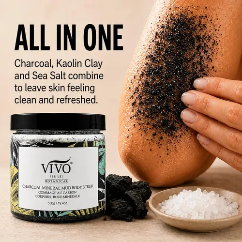 Exfoliante Corporal Vivo Per Lei Carbón Arcilla 550g
