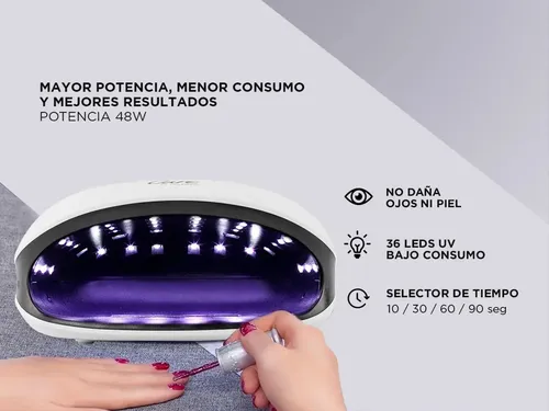 Cabina Uñas Semipermanente Uv Led 48w Gadnic Sensor Display