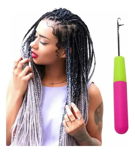 Aguja Enhebrador De Cabello Trenza Crochet Extensiones