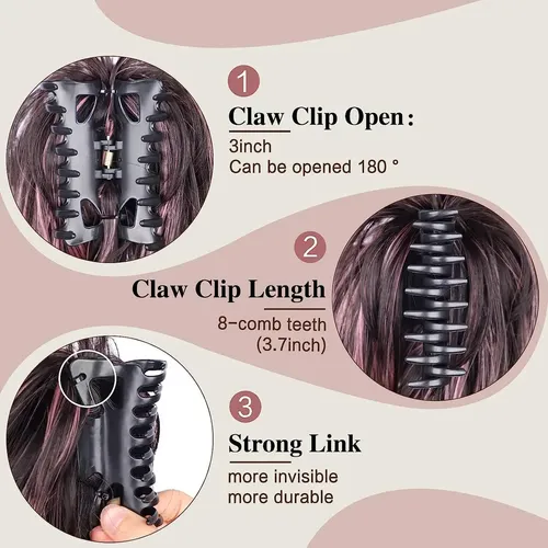 Moño Clipin Postizo Simulación Cabello Natural
