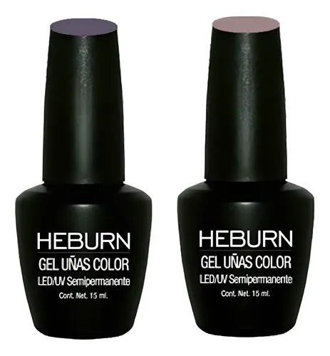 Esmaltes Heburn Semipermanentes X 2 Gel Color Uv