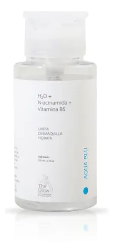 The Glow Factor Aqua Blu – Agua Micelar Limpiadora y Desmaquillante Facial x 200ml