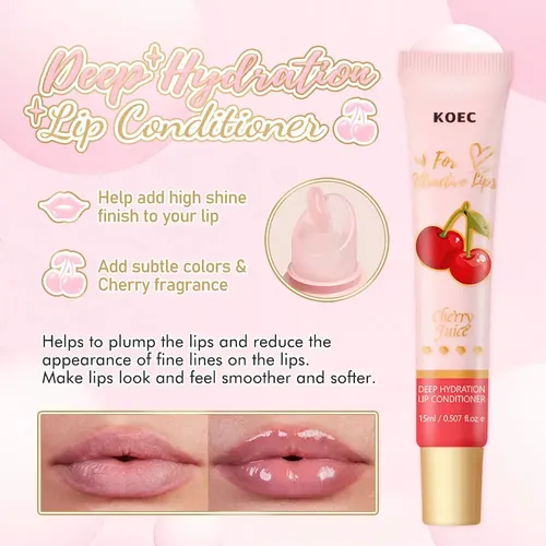Set De Labios Koec Juicy Cherry, Kit De Hidratación Y Brillo
