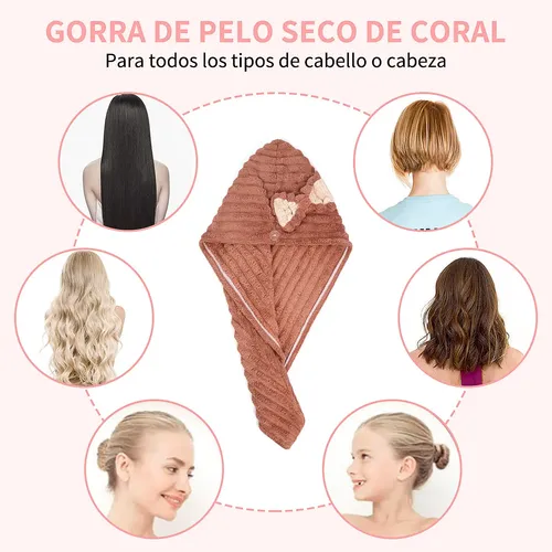 As Toalla Cabello Microfibra Secado Rápido Gorro Turbante As
