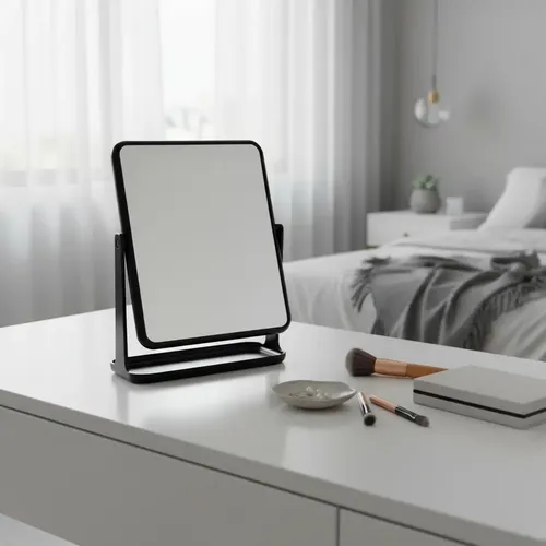 Espejo Maquillaje Rebatible Portatil Aumento Apoyo Doble Faz
