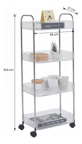 Organizador Productos De Belleza 4 Estantes Transparentes