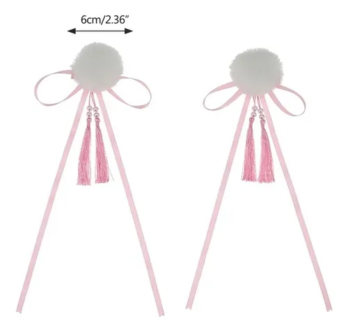 Pinza Para El Pelo Lolita Con Borlas, Pompón, Broche