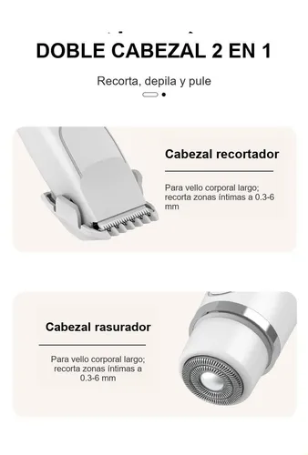 Depiladora Eléctrica Mujer 2 En 1 Recargable Type C Rosa