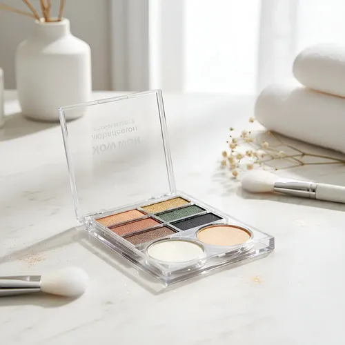 Set 4 Paletas Sombras Para Ojos Brillantes Glow Vibes Skora
