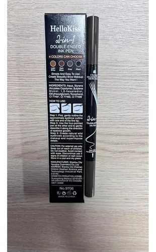 Lápiz De Cejas Microblading Liayozl Marrón Oscuro 2-en-1