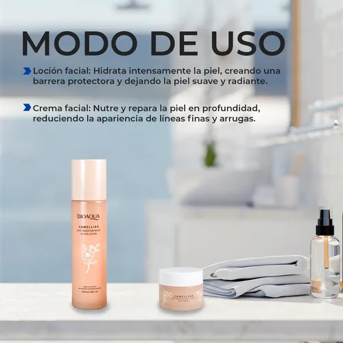 Set De Cuidado Facial Bioaqua Con Extracto De Camellias Kit De Skincare Antioxidante Ideal Para Todo Tipo De Piel