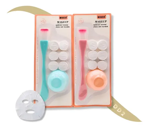 Set P/mascarillas Facial X8 Piezas Mini Bowl Pincel Espatula