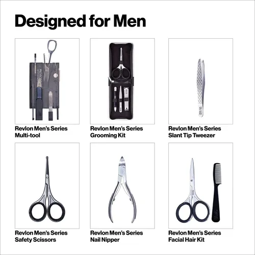 Kit De Aseo Revlon Para Hombre, Cortaúñas, Tijeras Y Pinzas