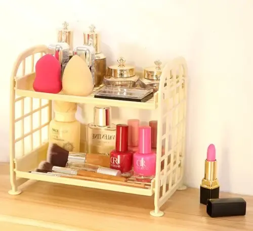 Organizador De Maquillaje De Cocina Escritorio Doble Piso