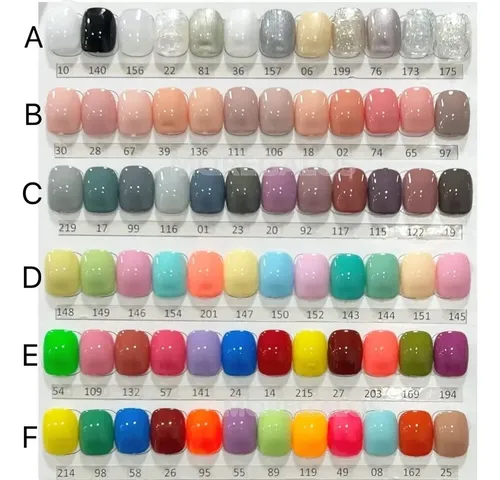 Kit De 6 Esmaltes Semipermanentes Top Coat, Base Coat Color A Elección
