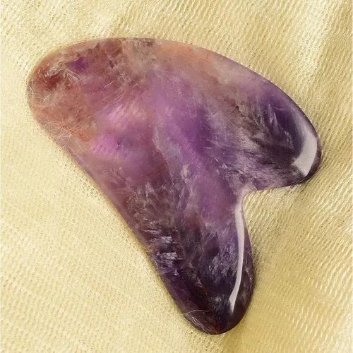 Herramienta Gua Sha Amatista – Piedra Natural