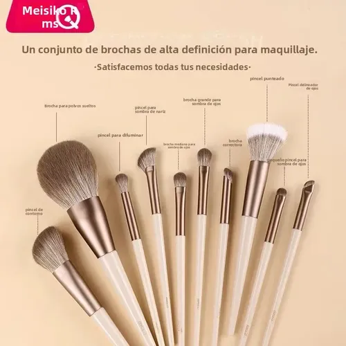 Pincel De Maquillaje Msq 10 Piezas Set Pinceles De Polvo
