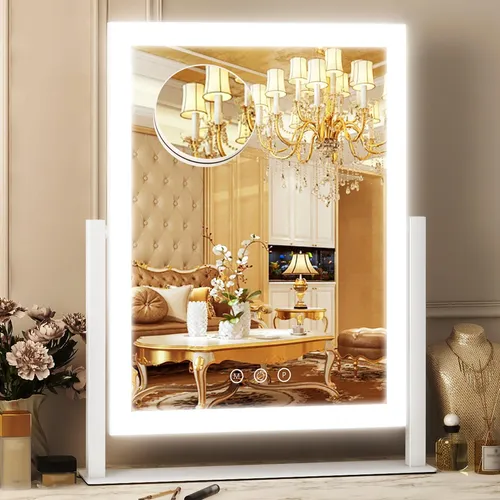 Espejo De Maquillaje Fennio Led 33x42cm Con Luz Blanco