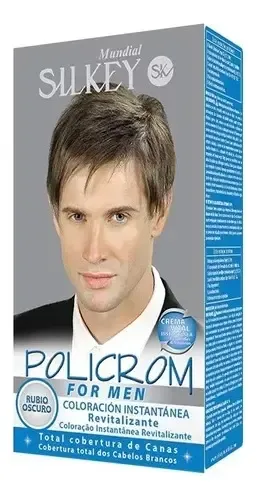 Tintura Silkey Policrom For Men – Coloración Masculina Local Tono Rubio oscuro