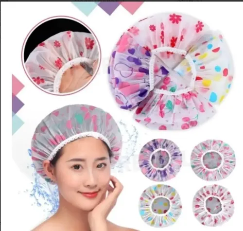 10 Gorros Plásticos Para Ducha/baño De Crema. Impermeable