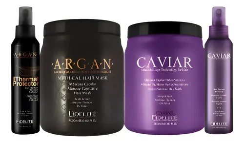 Kit Mascara Argan+ Caviar + Protector Térmico Argan + Caviar