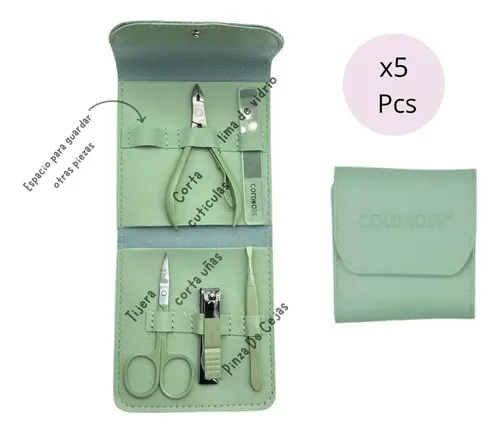 Kit de manicura y pedicura Cherimoya 5 pcs con corta cutículas y más