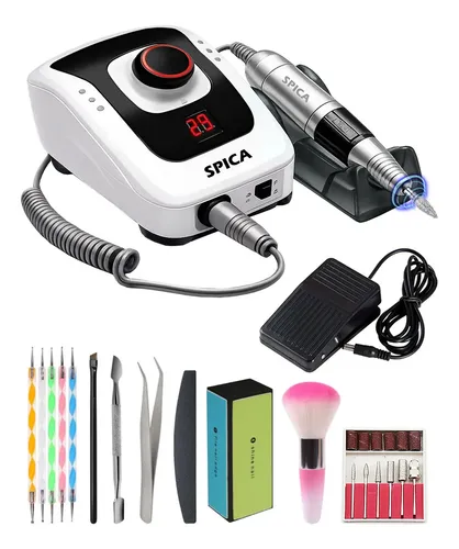 Set Torno De Uñas SPICA S-320 Manicura Pedicura Manos Pies Color Blanco
