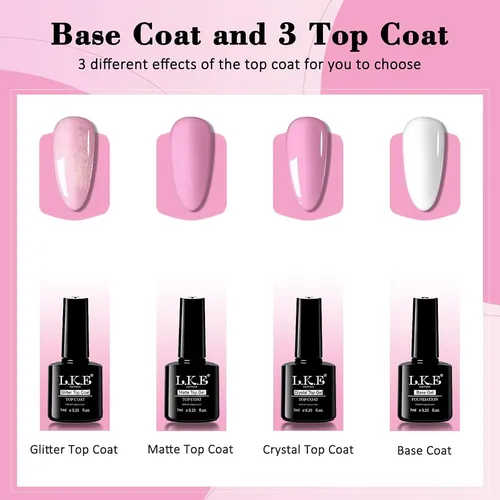 Kit Esmalte Semipermanente 36 Colores Uv Base Top Coat