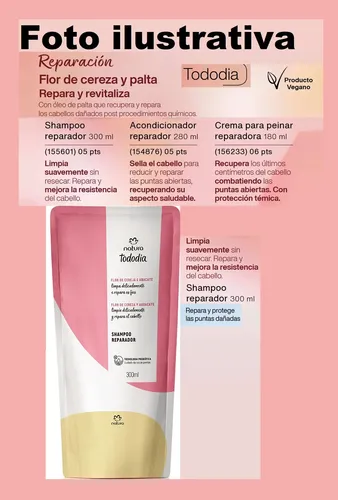 Repuesto Shampoo Flor De Cereza Y Palta X3 Tododia Natura