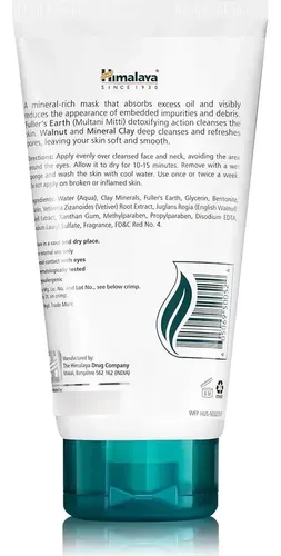 Mascarilla Barro Clarificante Himalaya 144g Limpieza