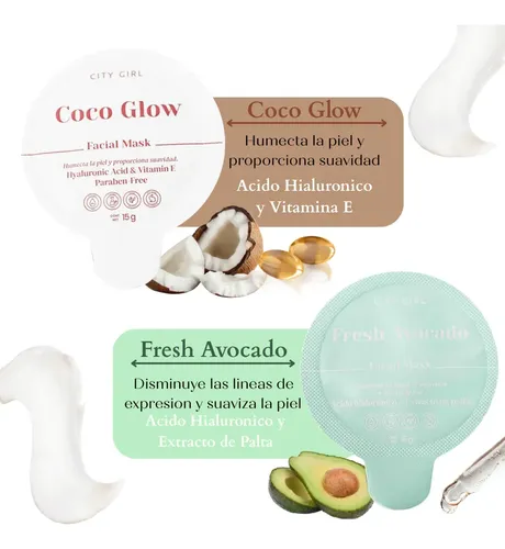 Mascarilla Facial En Crema Hidratante Limpiadora City Girl